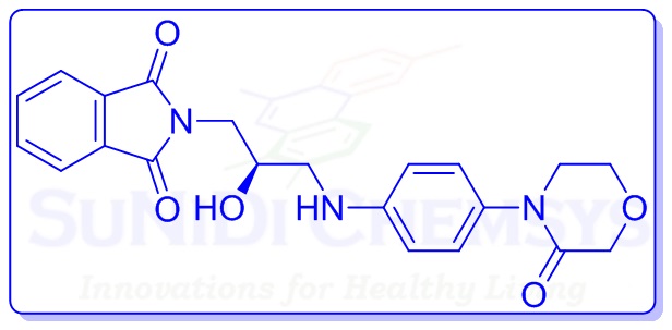 Picture of (R)-2-(2-Hydroxy-3-((4-(3-oxomorpholino)phenyl)amino)propyl)isoindoline-1,3-dione